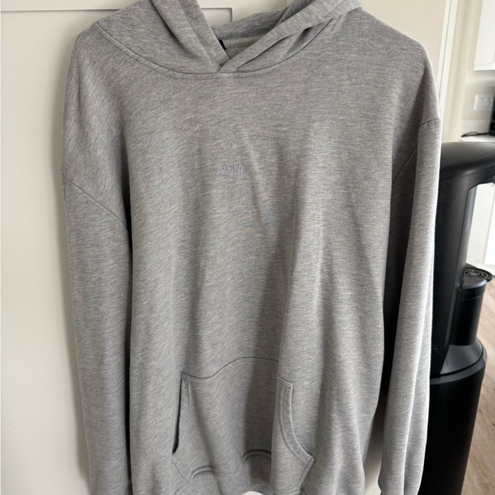 Zephyr Light Gray Men's Hoodie